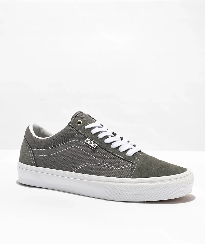 Vans Old Skool Pewter & White Skate Shoes