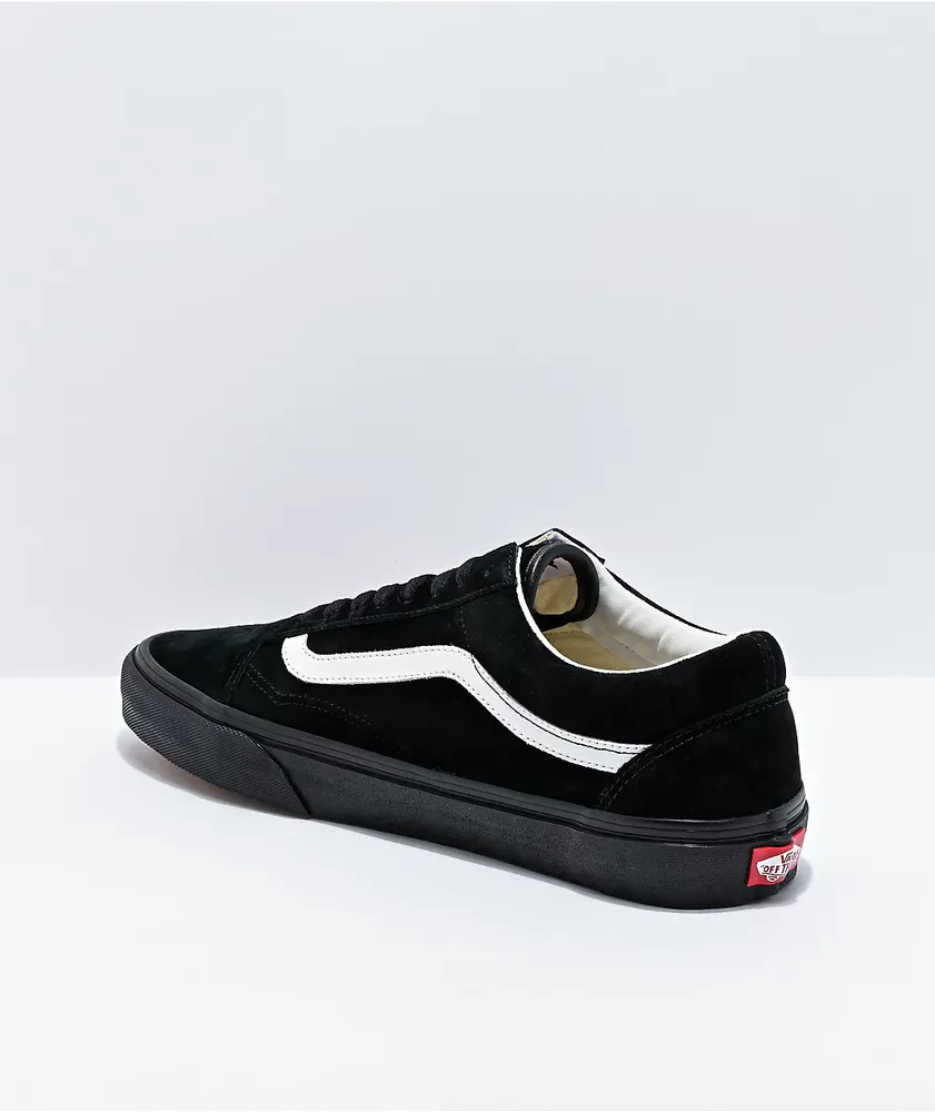 Vans Old Skool Pig Suede Black & White Skate Shoes