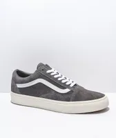 Vans Old Skool Pig Suede Rabbit Grey & White Skate shoes