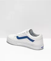 Vans Old Skool Pop Classic White & Blue Skate Shoes