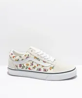 Vans Old Skool Poppy Floral Cream Skate Shoes