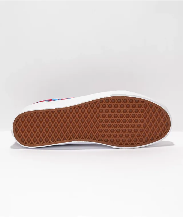 vans red and blue checkered