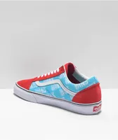 Vans Old Skool Retro Blue, Red, & White Skate Shoes