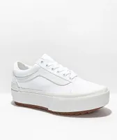 Vans Old Skool Stacked True White Platform Shoes