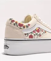 Vans Old Skool Stackform Floral Embroidery Platform Shoes