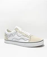 Vans Old Skool Stitch Warp White & Black Skate Shoes