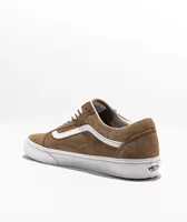 Vans Old Skool Tobacco Brown Pig Suede Skate Shoes