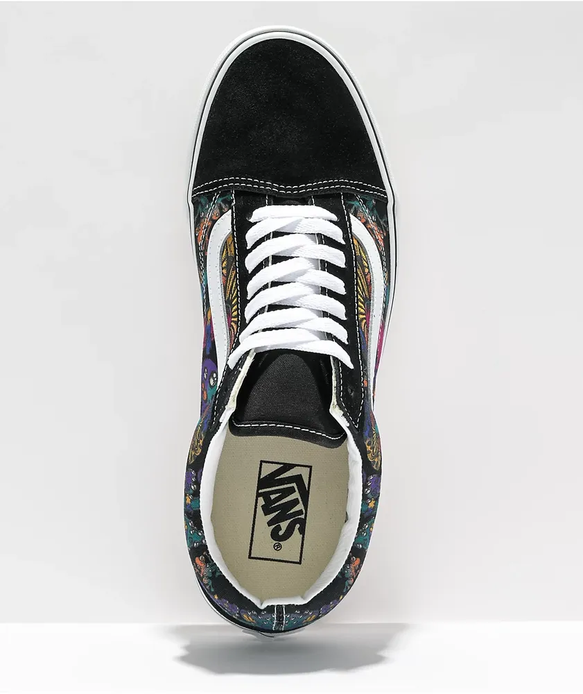 Vans Old Skool Trippy Drip Black & White Skate Shoes