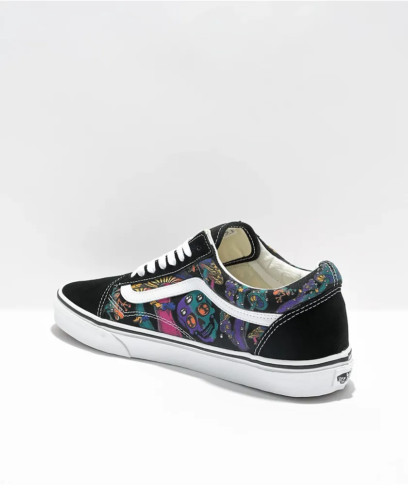 Vans Old Skool Trippy Drip Black & White Skate Shoes