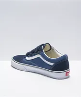 Vans Old Skool V Dress Blue & Navy Skate Shoes