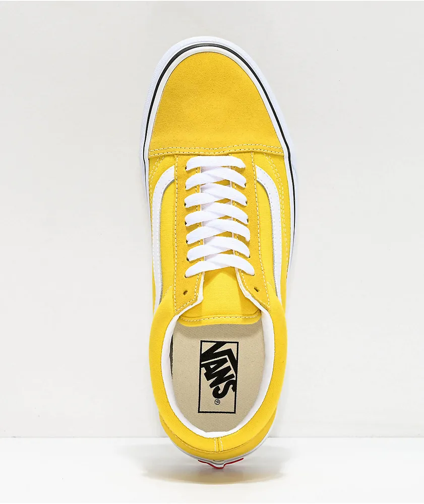 Vans Old Skool Vibrant Yellow & White Skate Shoes