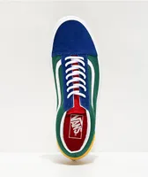 Vans Old Skool Yacht Club Blue, Green, Yellow & Red Skate Shoes