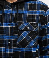 Vans Parkway II Black-True & Blue Hooded Flannel Shirt