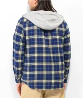 Vans Parkway II Blue Depths & Winter Pear Hooded Flannel Shirt