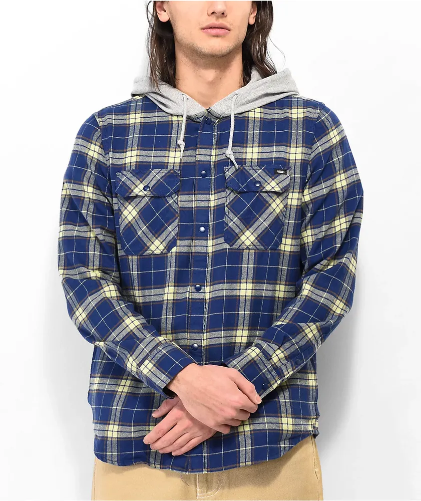 Hooded flannel shirt