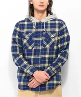 Vans Parkway II Blue Depths & Winter Pear Hooded Flannel Shirt