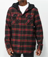 Vans Parkway II Pomegranate & Black Hooded Flannel Shirt