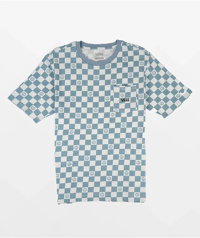 blue checkered vans shirt