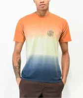 Vans Peace Of Mind Orange & Blue Dip Dye T-Shirt