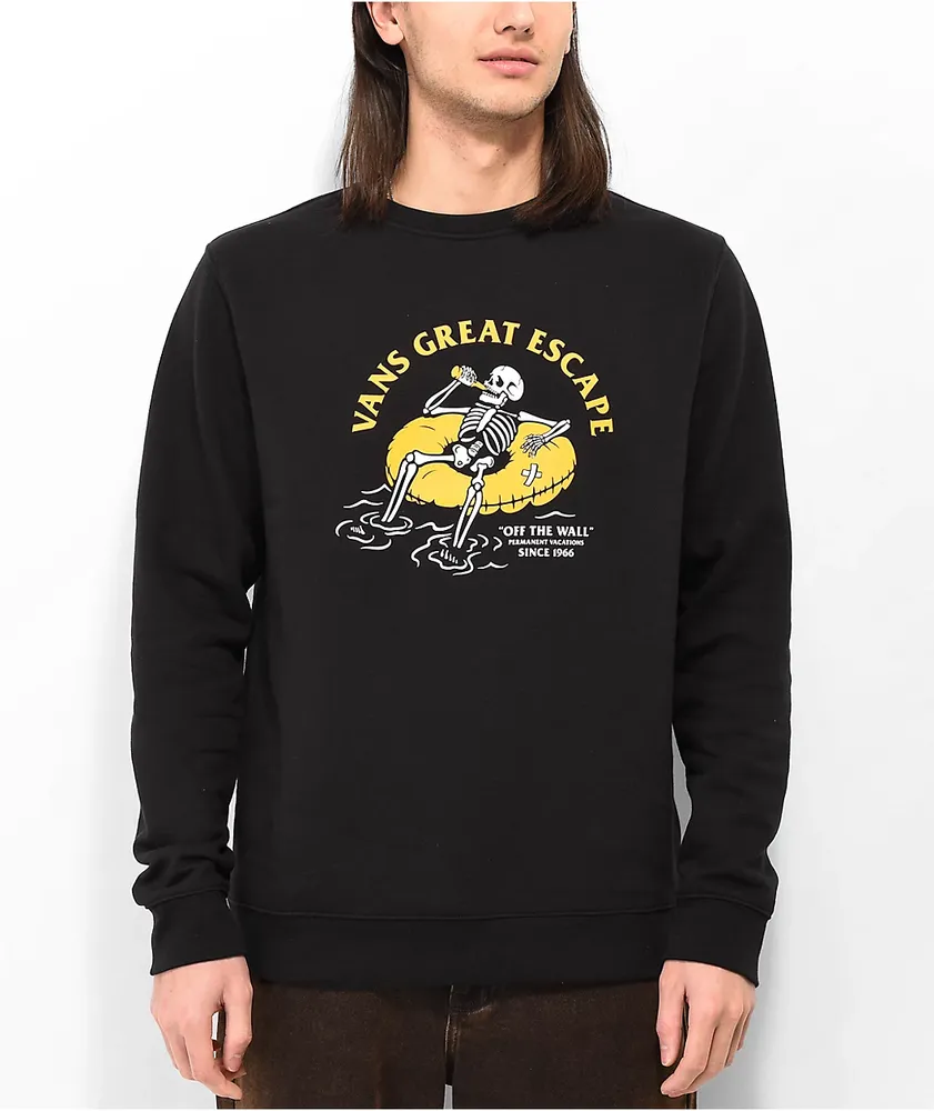 Vans Permanent Vacay Black Crewneck Sweatshirt