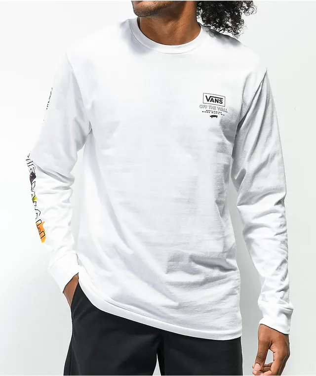 vans white long sleeve t shirt