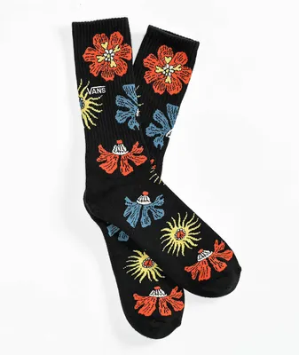 Vans RYB Sun Floral Black Crew Socks