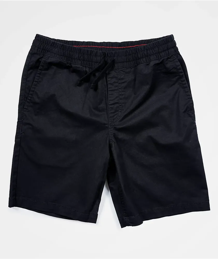 Vans Range Black Elastic Waist Shorts