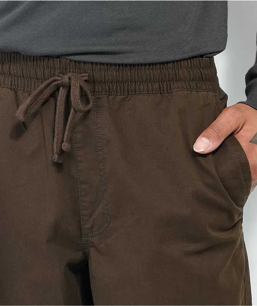 Vans Range Relaxed Brown Elastic Waist Pants