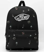 Vans Realm Black Rose Smoke Backpack