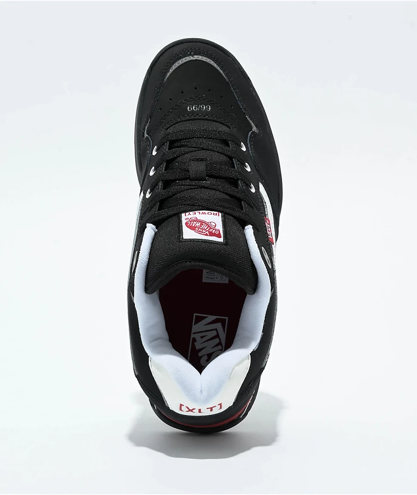 Vans Rowley XLT Black, White, & Red Skate Shoes