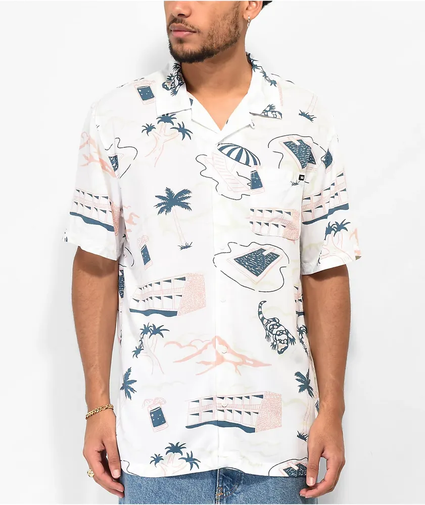 Vans Scenic White Short Sleeve Button Up Shirt