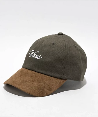 Vans Script Jockey Olive & Brown Strapback Hat