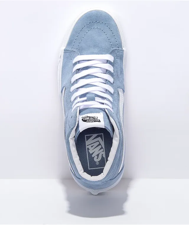 Blue Fog Fog Vans High Vans Sk8-Hi Ashley Blue White Pig Suede