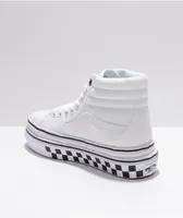 Vans Sk8-Hi ComfyCush Super White Platform Shoes