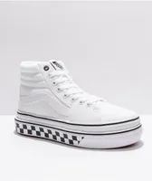 Vans Sk8-Hi ComfyCush Super White Platform Shoes