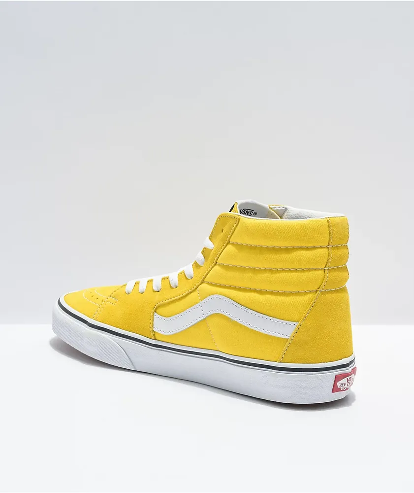 Vans Sk8-Hi Cyber Yellow & White Skate Shoes