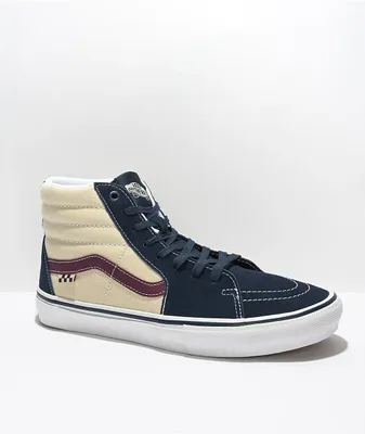 Vans Sk8-Hi Dress Blues & Turtle Skate Shoes