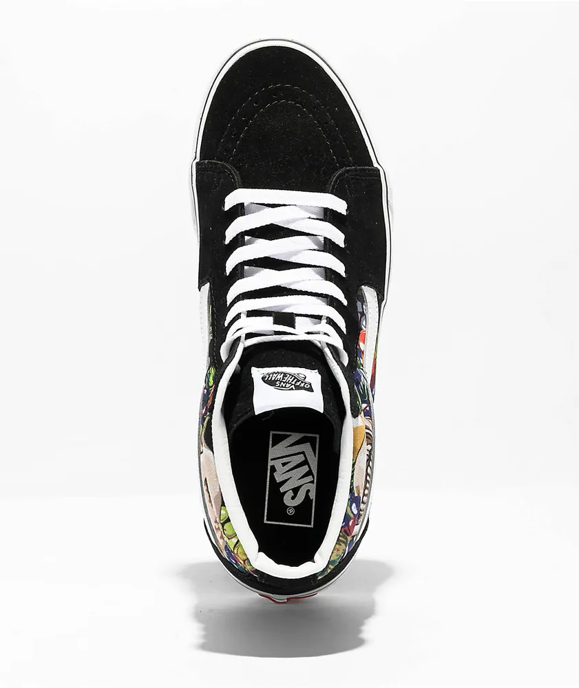 Vans Sk8-Hi Fruit Skull Black & White Skate Shoes