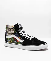 Vans Sk8-Hi Fruit Skull Black & White Skate Shoes