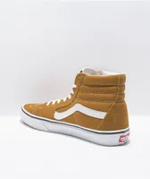 Vans Sk8-Hi Golden Brown & White Skate Shoes