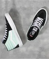 Vans Sk8-Hi Mint, Black & White Skate Shoes