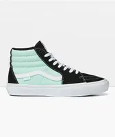 Vans Sk8-Hi Mint, Black & White Skate Shoes