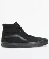 Vans Sk8-Hi Mono Black Skate Shoes