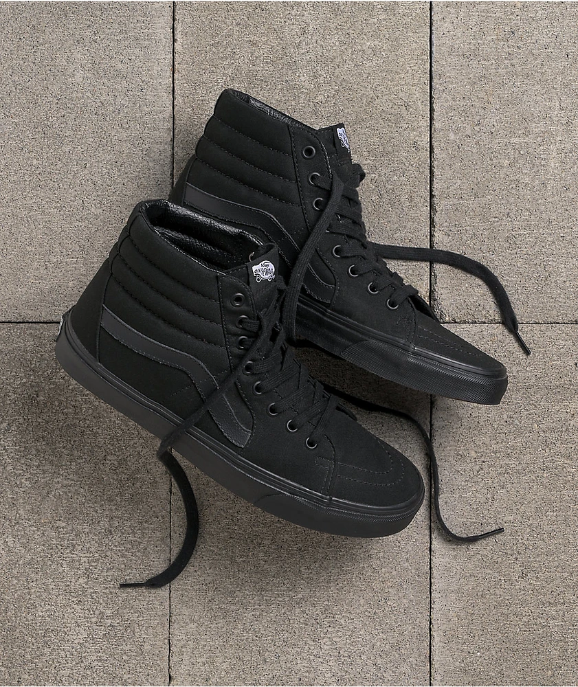 Vans Sk8-Hi Mono Black Skate Shoes