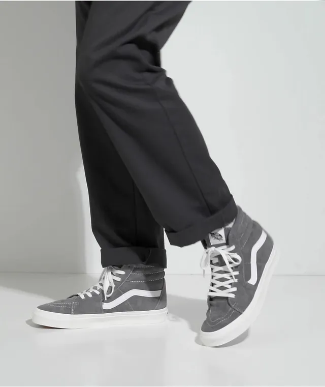 vans sk8 hi grey suede