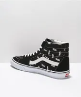 Vans Sk8-Hi Print Black & White Skate Shoes