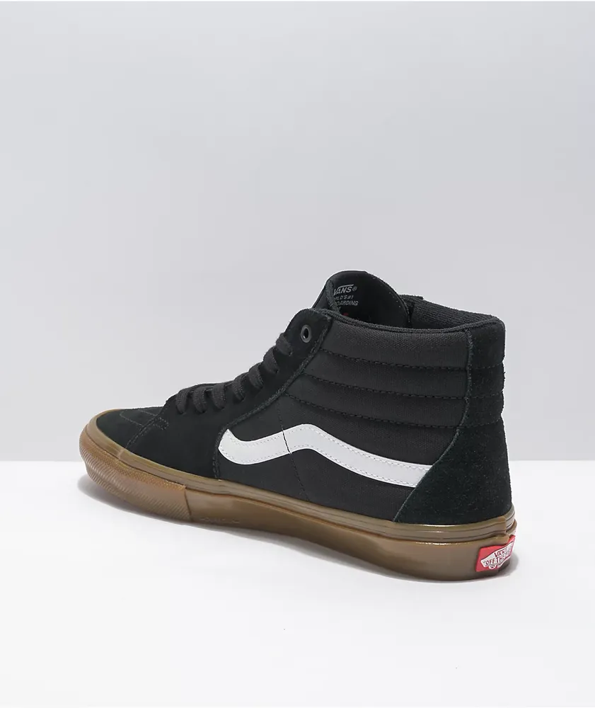 Vans Sk8-Hi Pro Black & Gum Skate Shoes