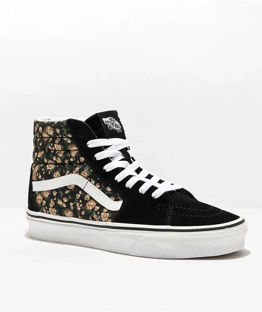 Vans Sk8-Hi Rose Dreams Black Skate Shoes