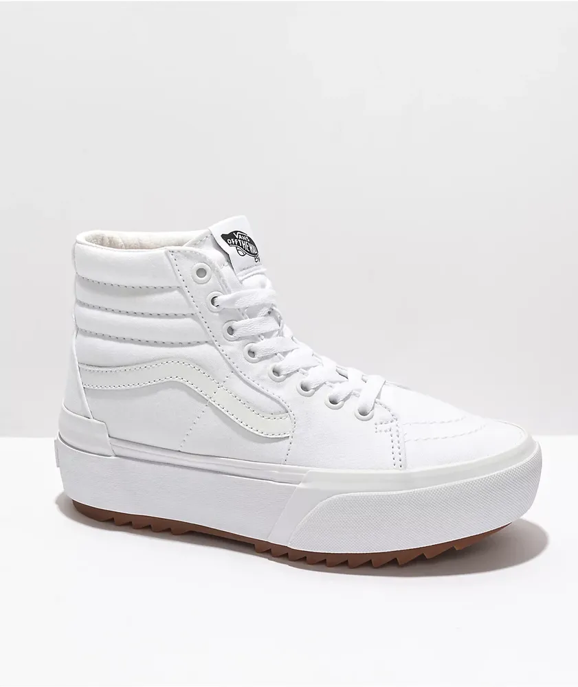 Vans Sk8-Hi Stacked True White Platform Shoes