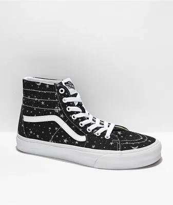 Vans Sk8-Hi Stars Black & White Tapered Skate Shoes